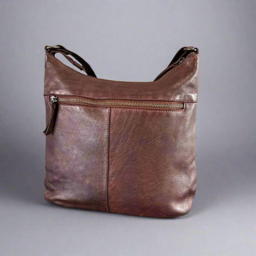 MET Floral Stitch Leather Tote with Adjustable Strap