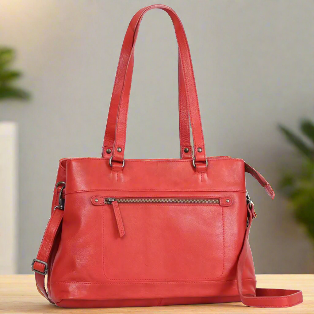MET Classic Leather Bag with Dual Handles