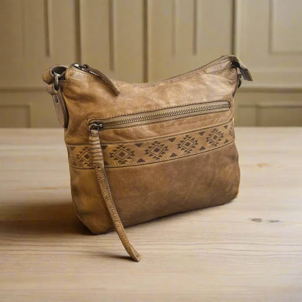 MET Crossbody Bag with Aztec Design