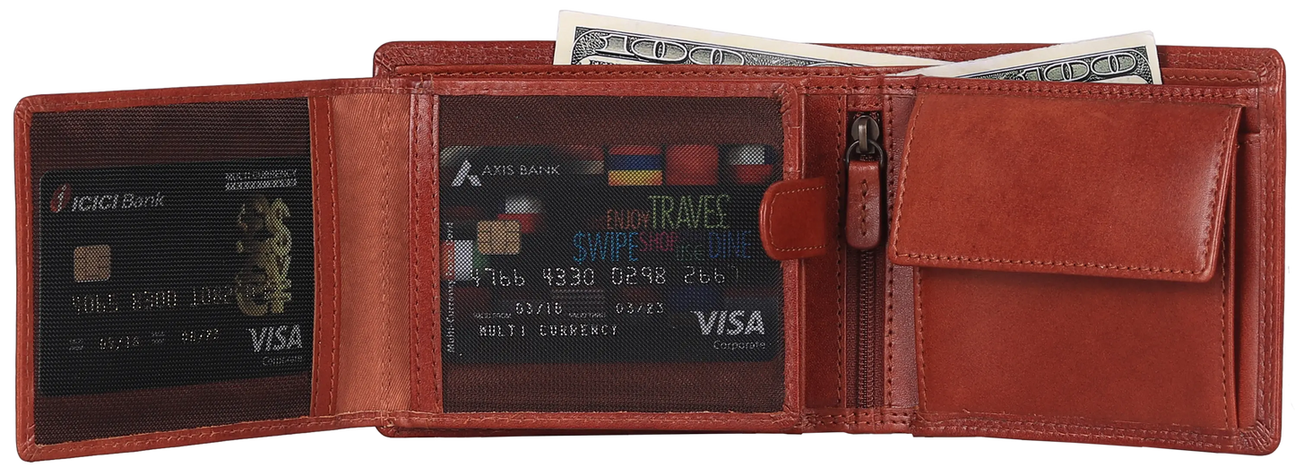 MET Leather Wallet with Coin Pocket