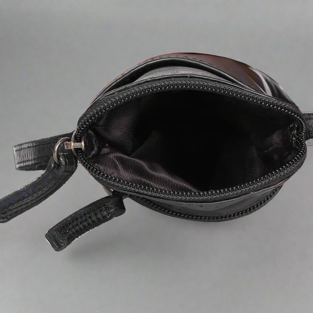 MET Small Leather Crossbody Bag | Compact Phone Bag with Front & Back Pockets