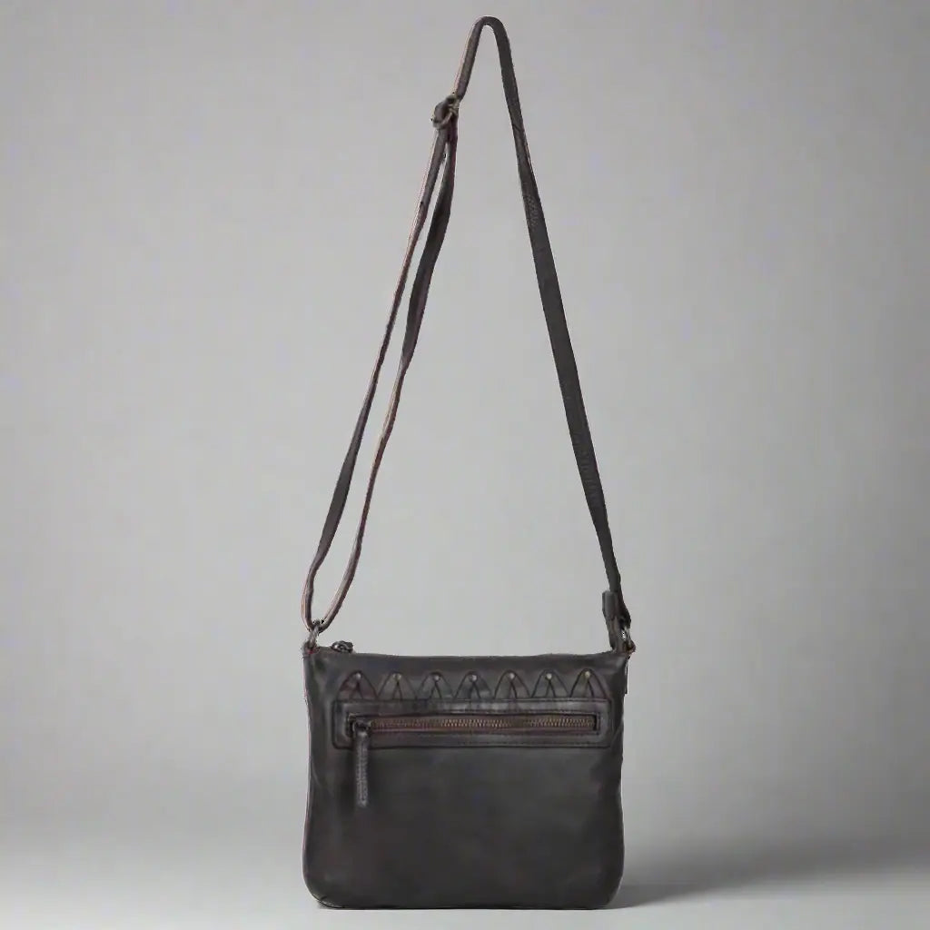 MET V Stitch Crossbody Leather Bag