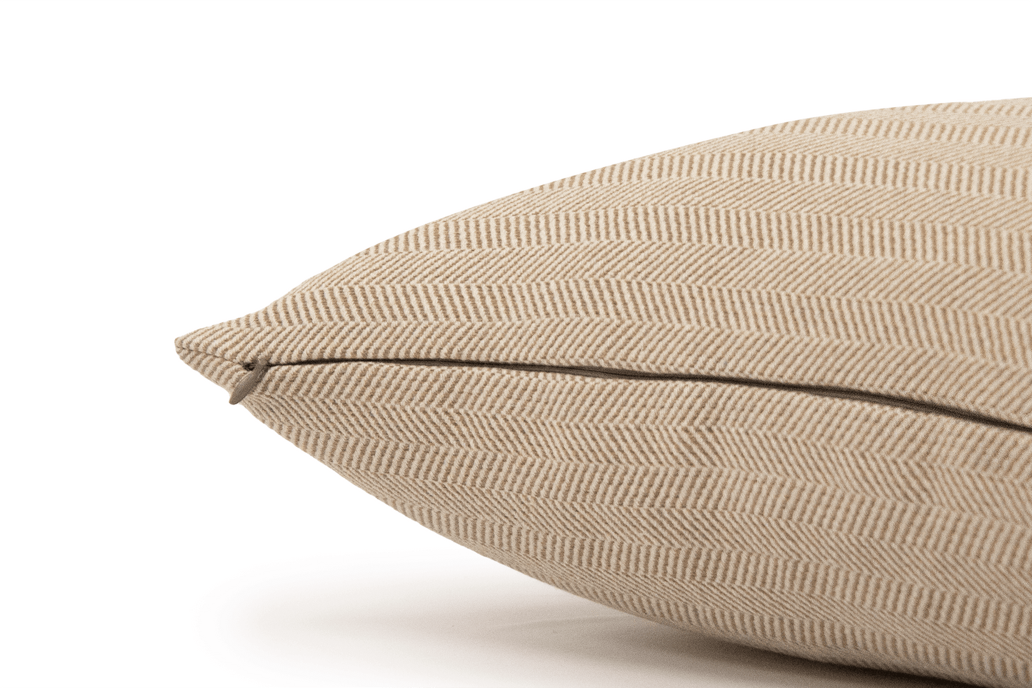 Mushroom Herringbone Cushion Cover