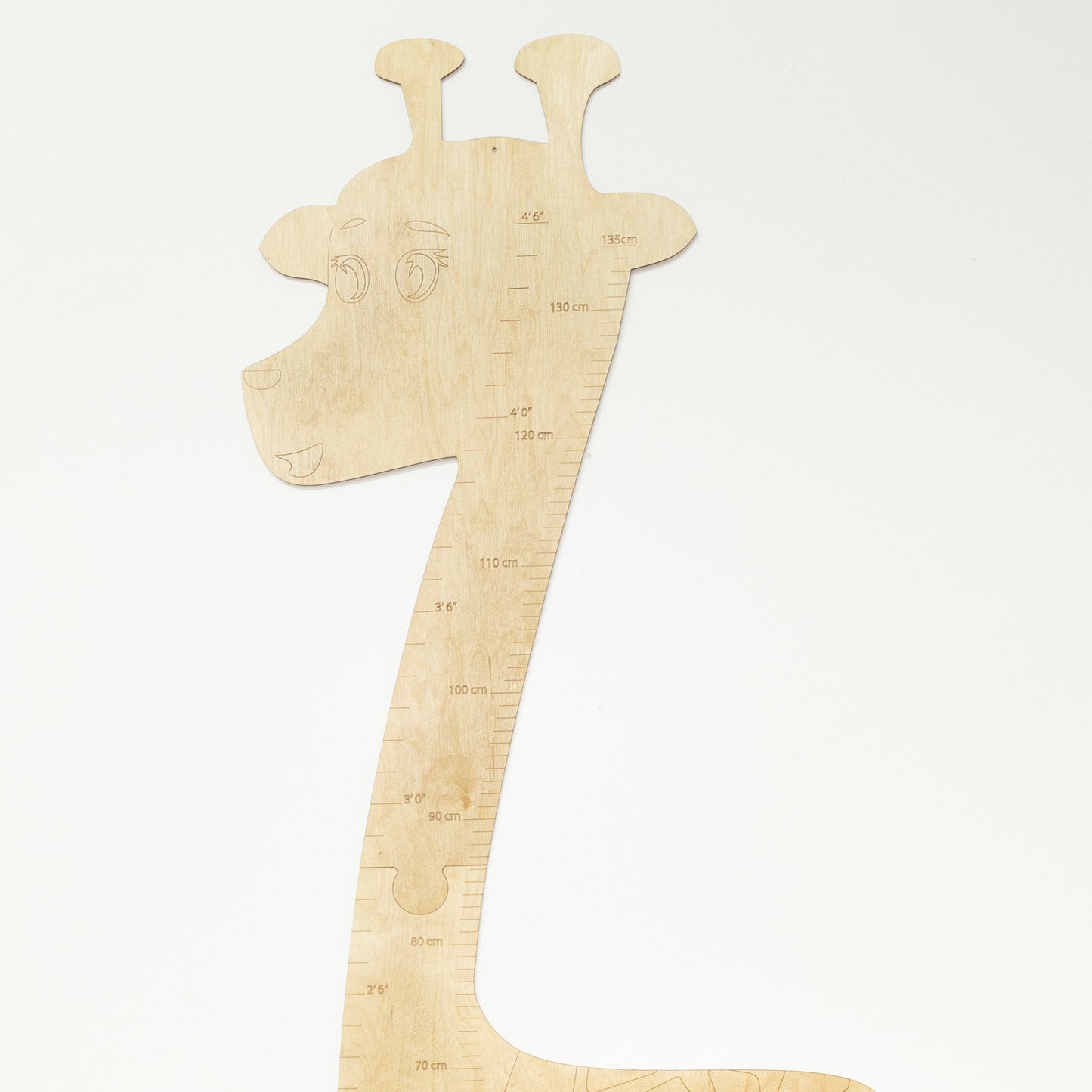 Règle de mesure en bois pour enfant - Girafe