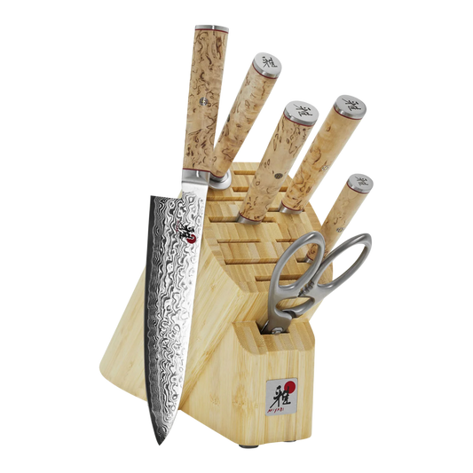 MIYABI 5000 MCD - 7 Piece, Knife block set, brown