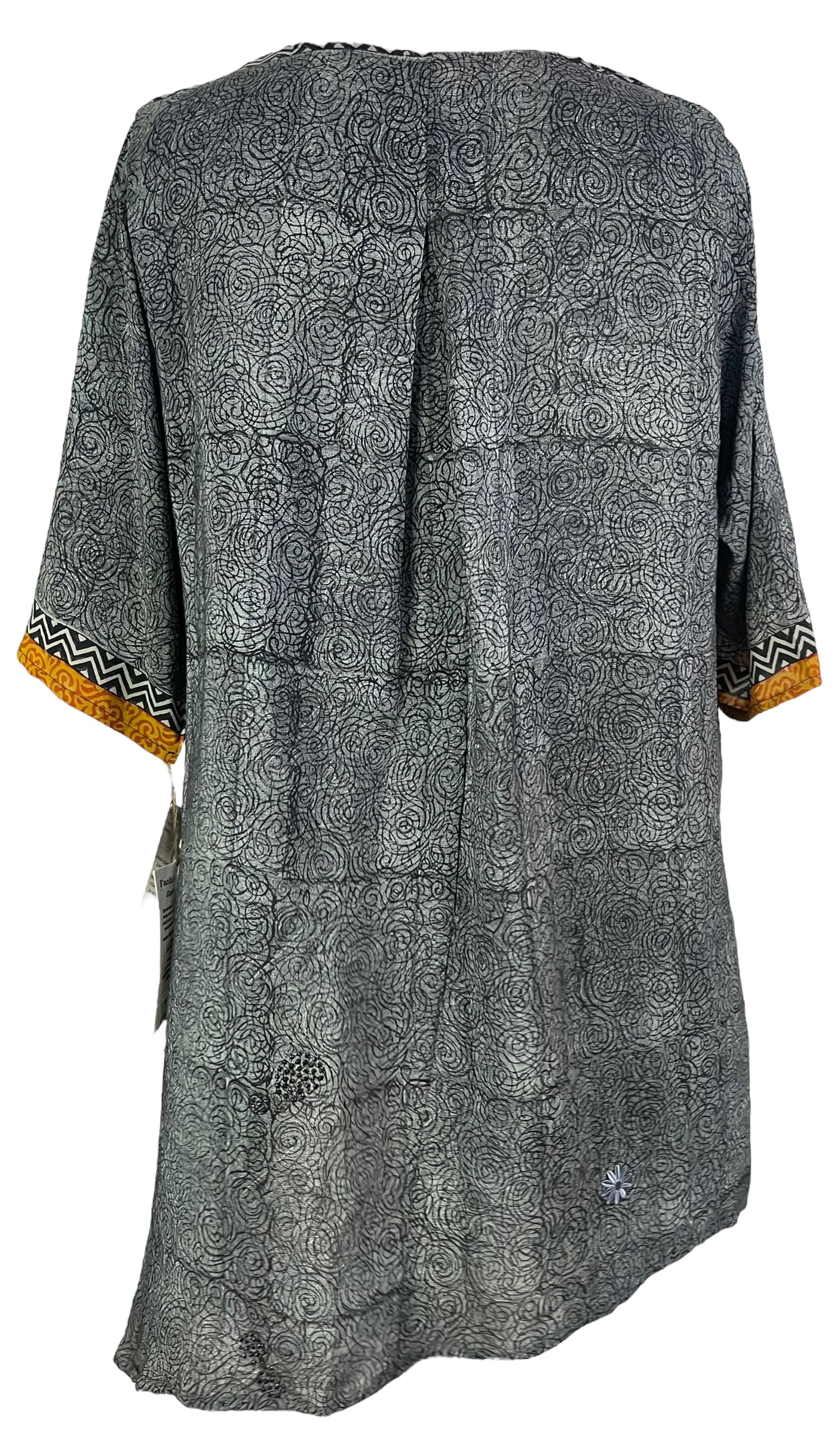 PRC6546 Avatar Pure Silk Self Pocket Tunic Dress