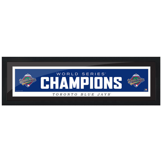 Toronto Blue Jays Cooperstown World Series Logo 1992 6x22 Framed Print