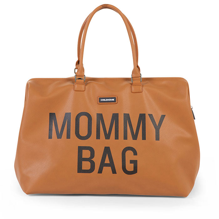 Vintage Leather-Look Brown Mommy Bag