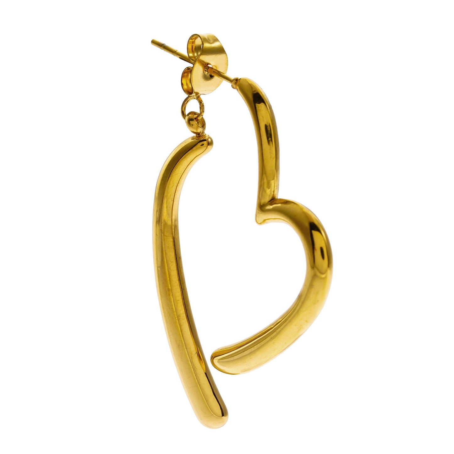 MOMOKA: Abstract Heart Shaped Detachable Hoop Earrings