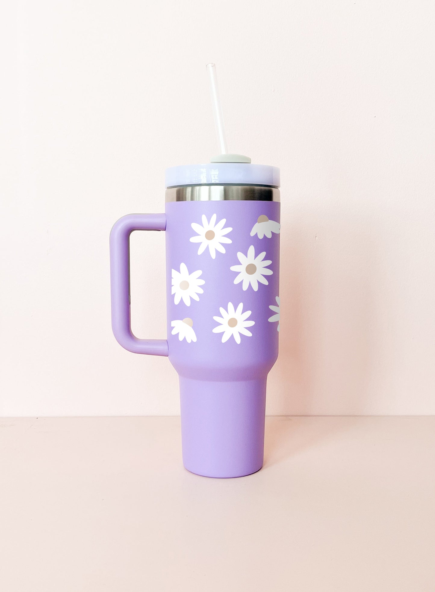 Gobelet isotherme 40oz - lavande fleurs d'été