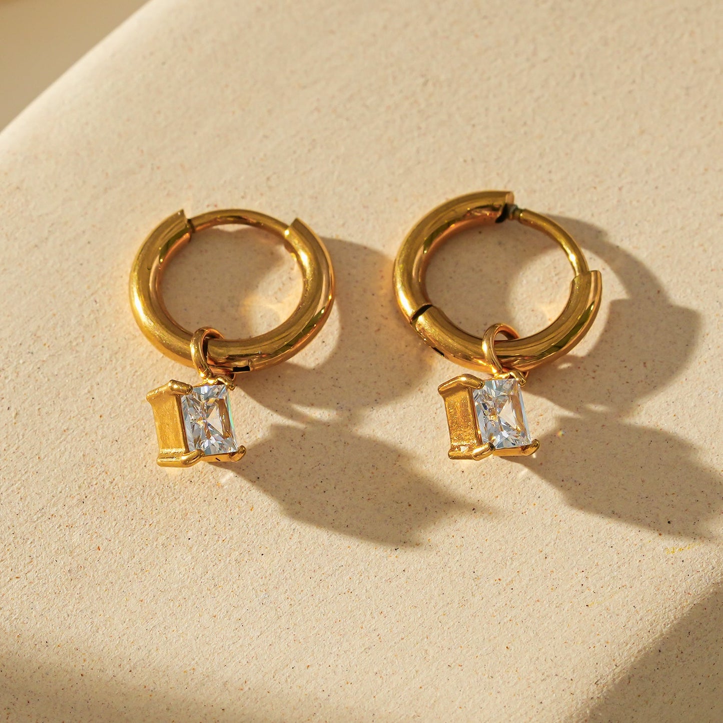 MORANDI Gold: Vintage Inspired Hoops with Removable Moissanite Charms