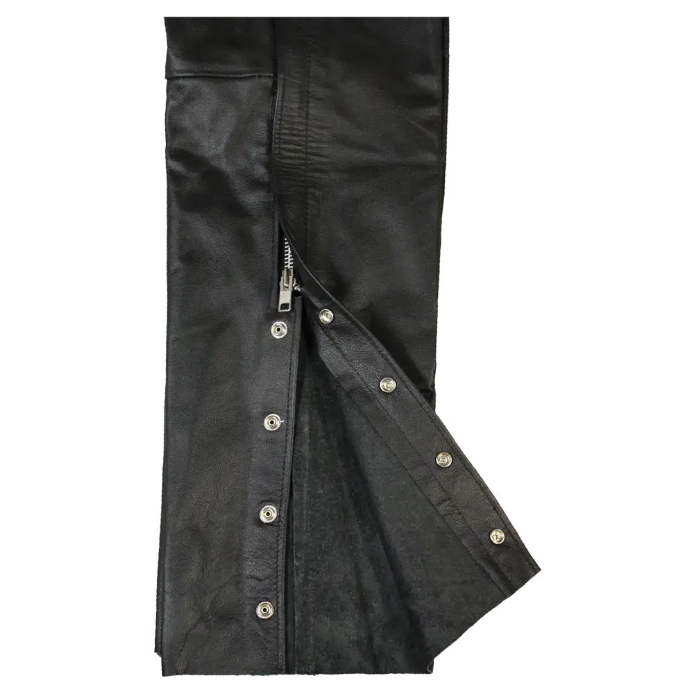 Open Road Unisex 4 Pocket Premium Leather Chaps