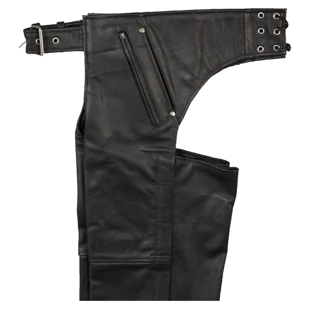Open Road Unisex 4 Pocket Premium Leather Chaps