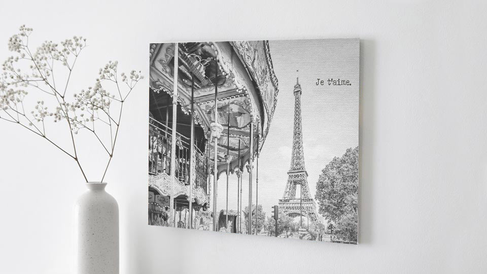 Metal Print Je t’aime - Paris