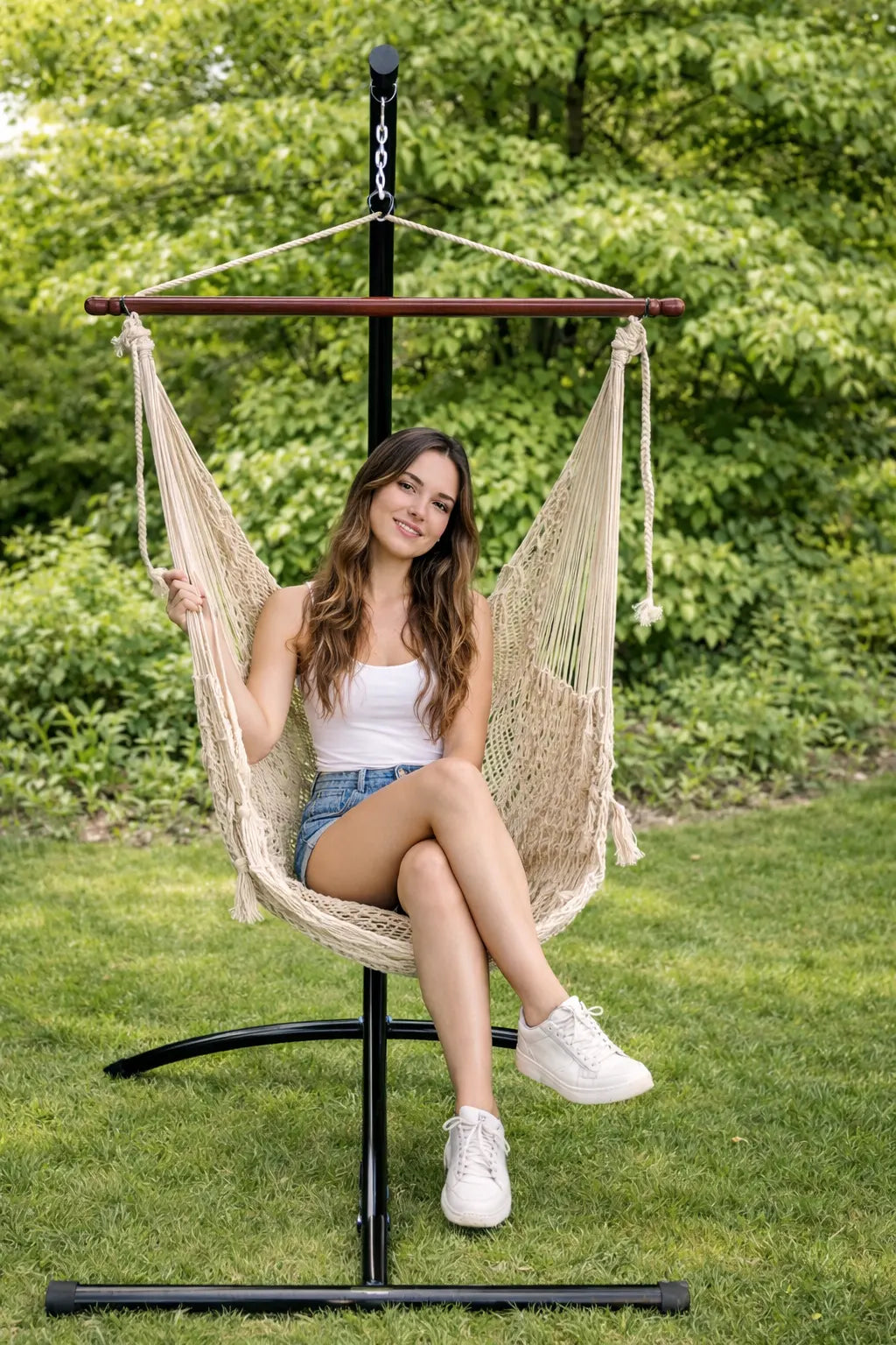 Mayan Hammock Chair with Universal Chair Stand