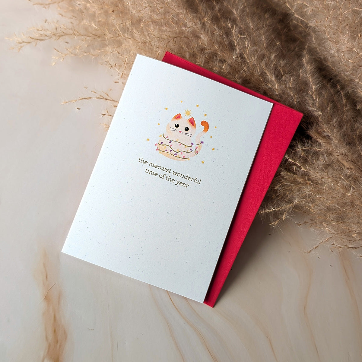 The Meowst Wonderful Time of the Year Mini Holiday Cat Card