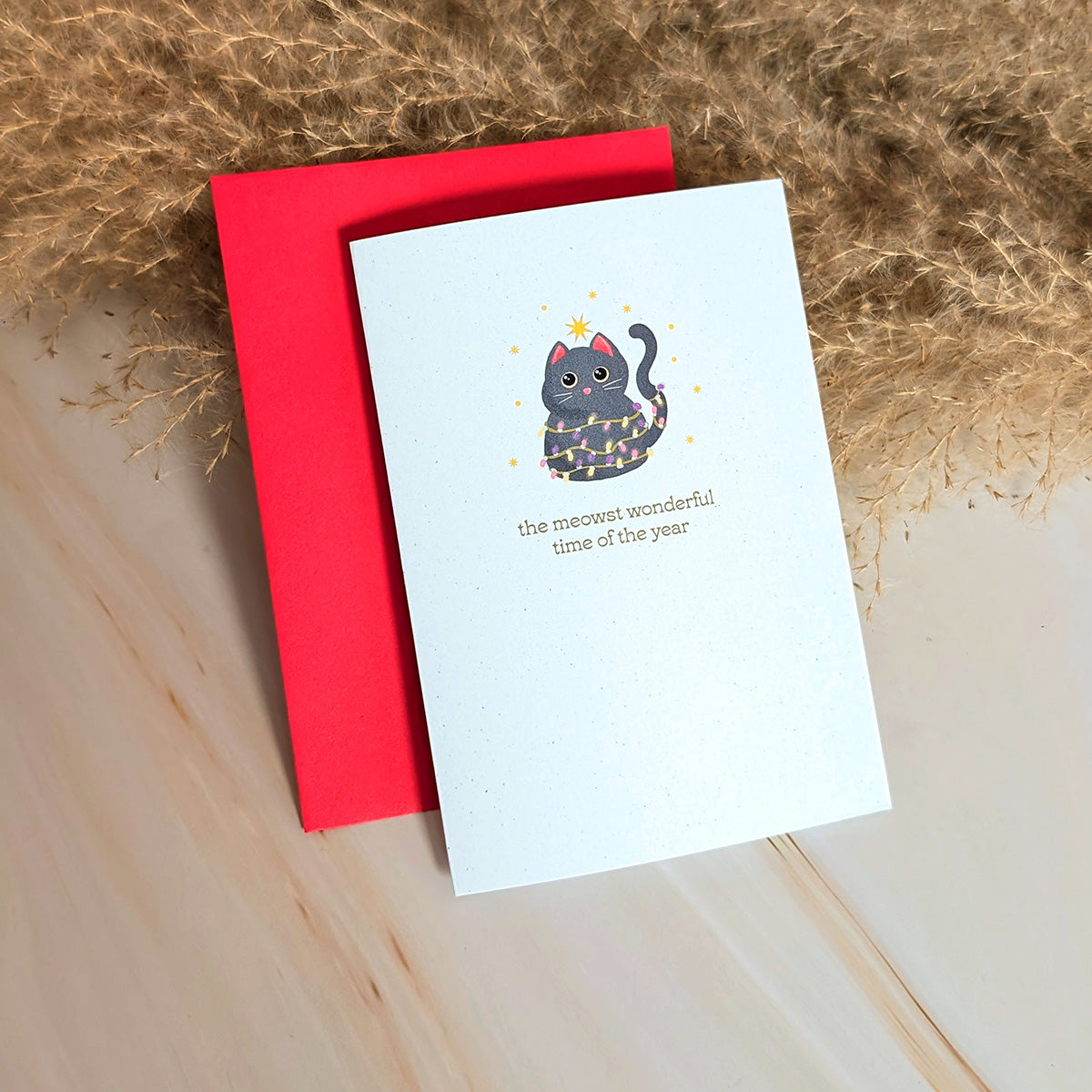 The Meowst Wonderful Time of the Year Mini Holiday Cat Card