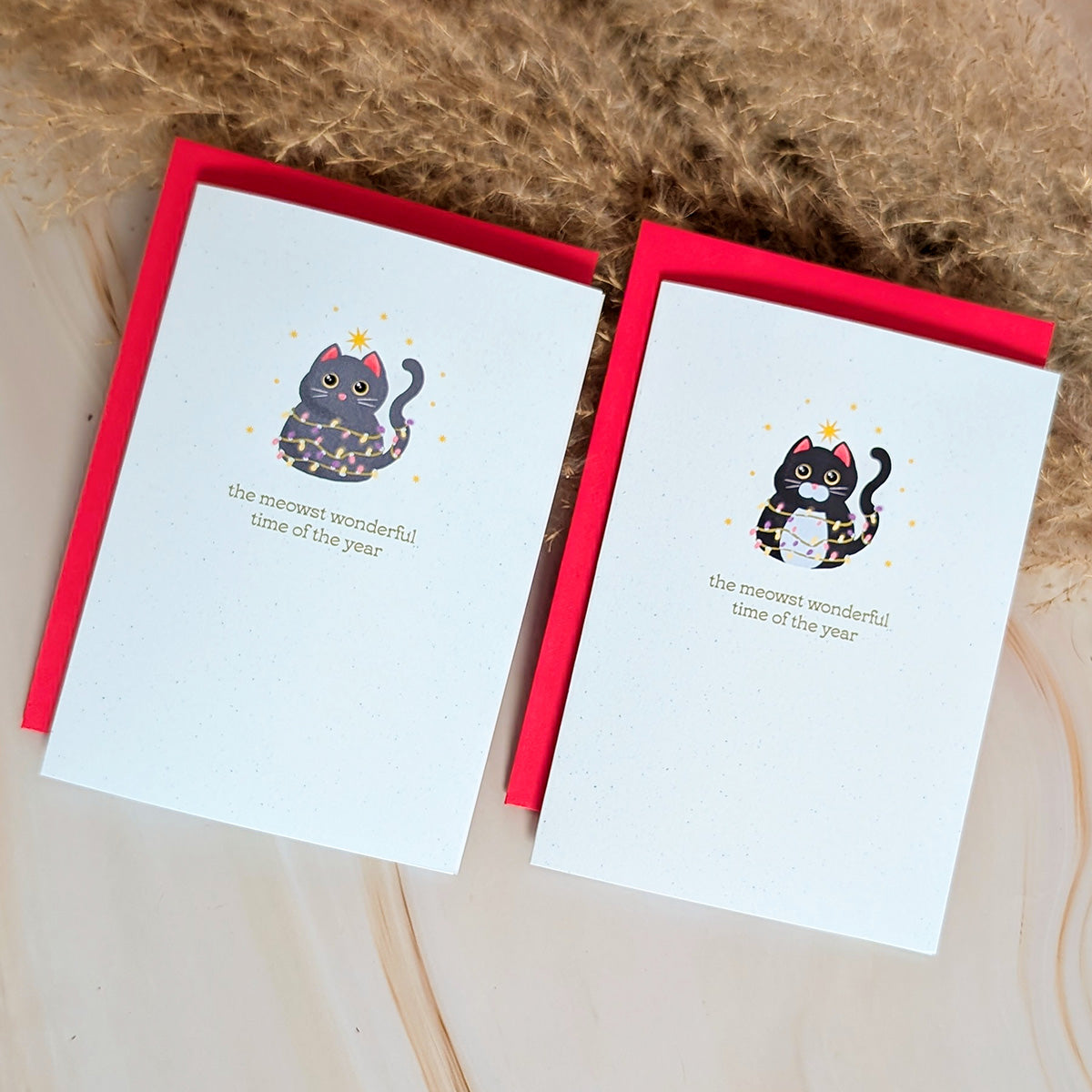 The Meowst Wonderful Time of the Year Mini Holiday Cat Card