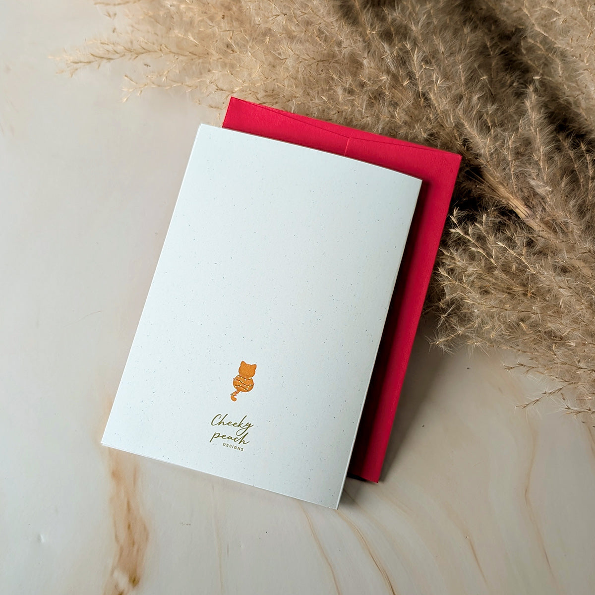 Meowy and Bright Mini Cat Holiday Greeting Card