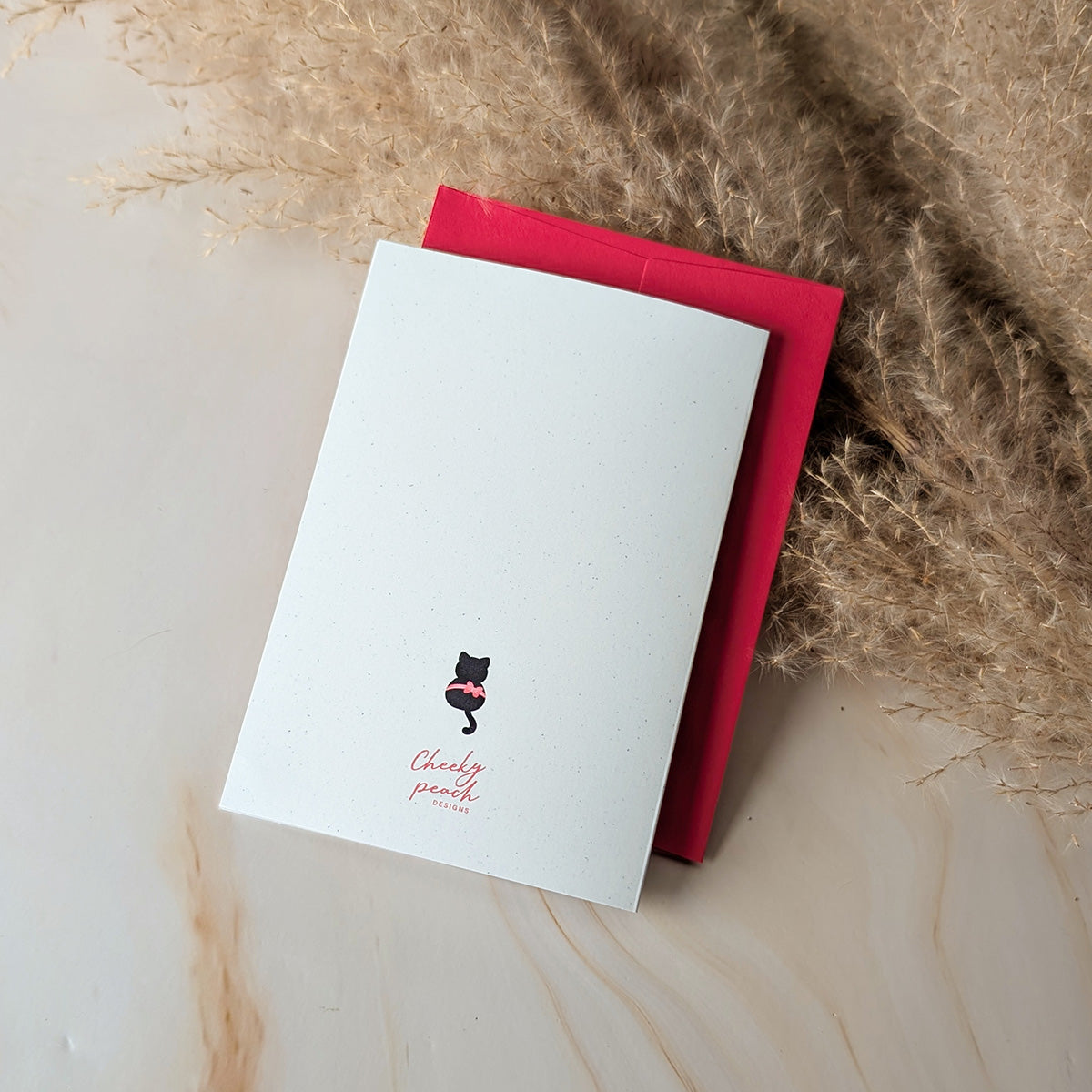 Meowy and Bright Mini Cat Holiday Greeting Card