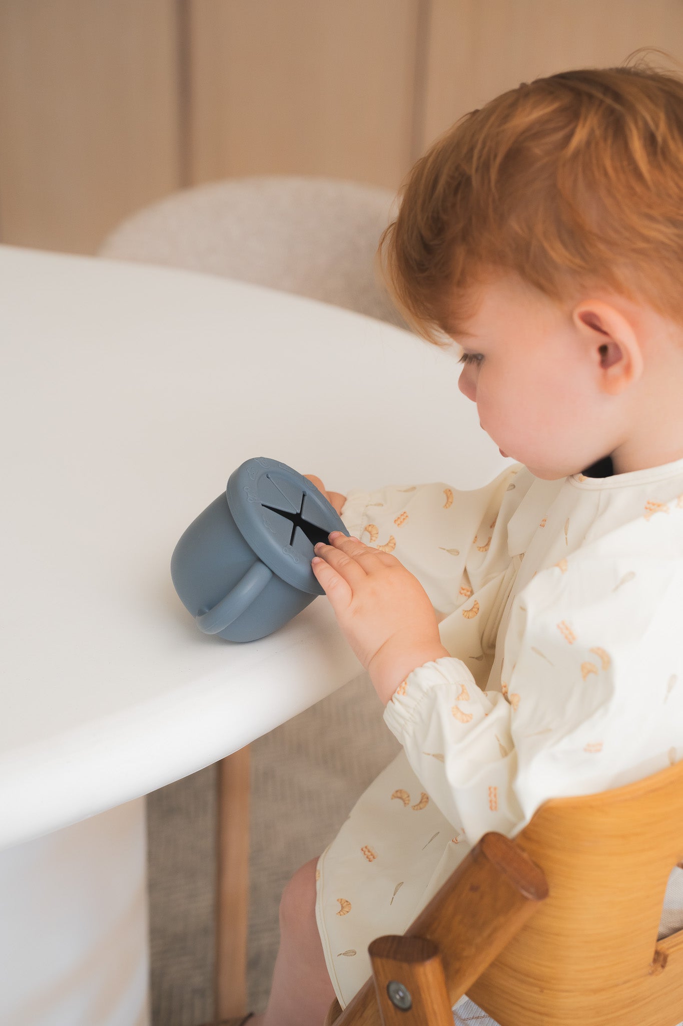 Tasse d'apprentissage 2 en 1 pour collation et liquide