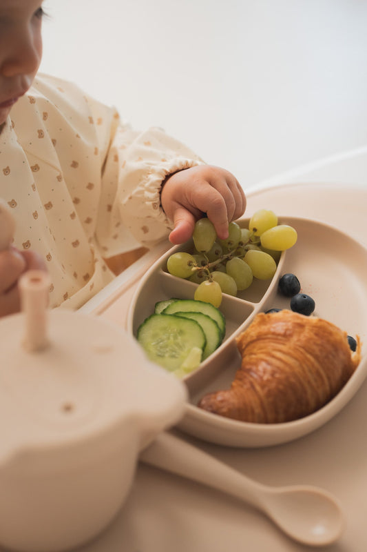 Assiette à succion divisée en silicone