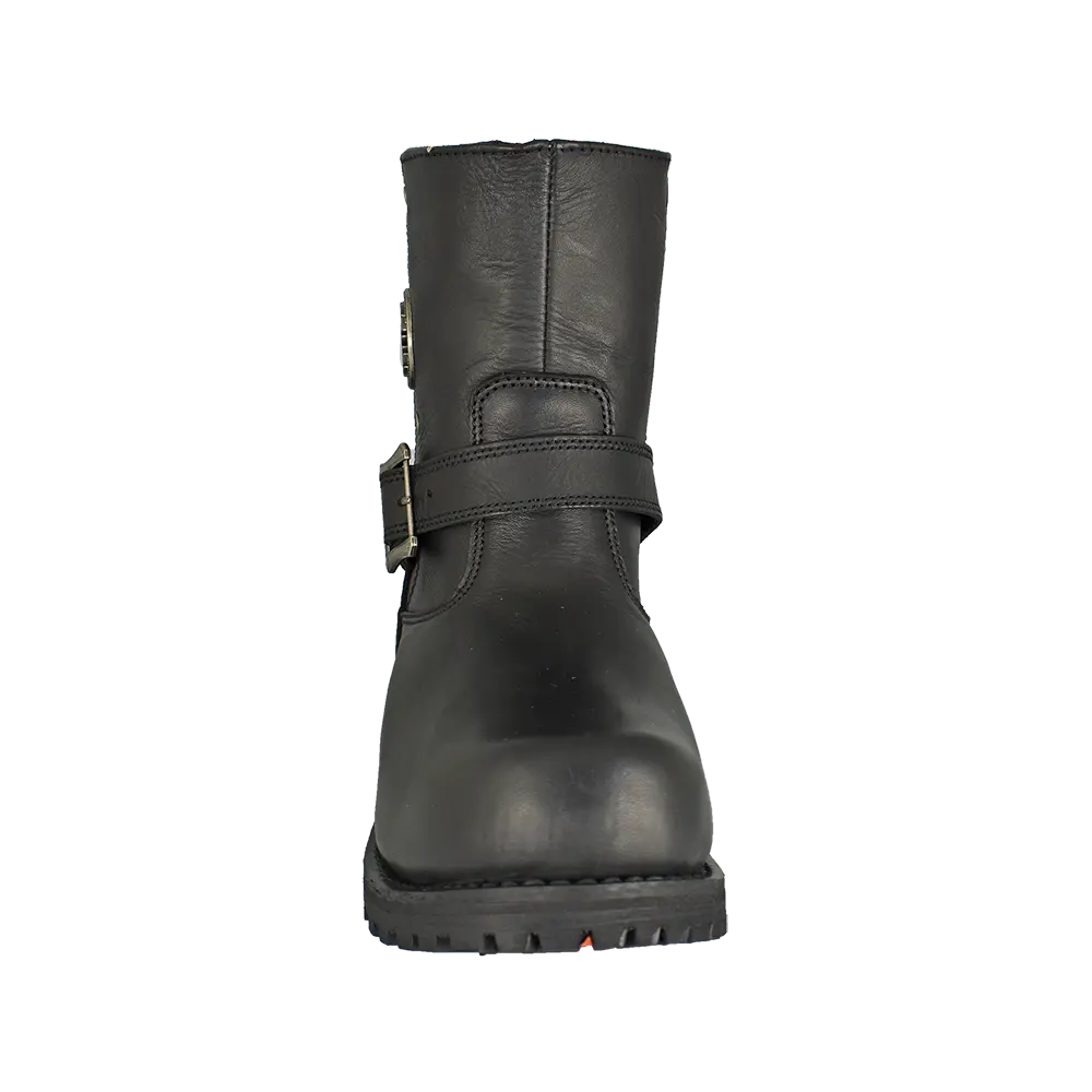 Milwaukee Leather Men's Wide 6" Side Zip Motorcycle Boots