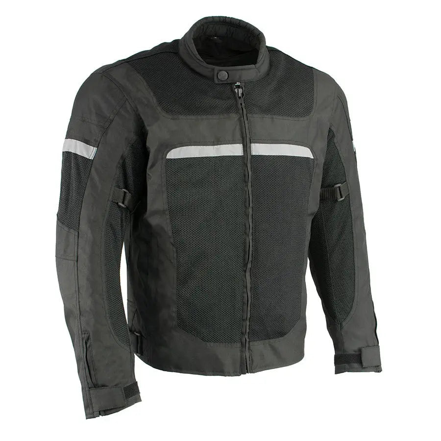 Milwaukee Leather Men's Mesh & Nylon Combo Racer Jacket