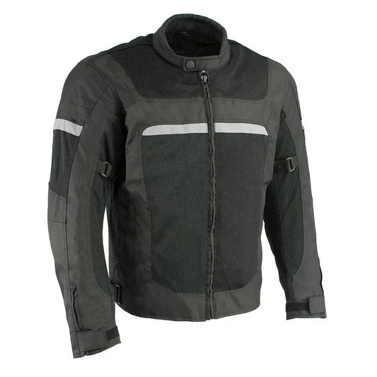 Milwaukee Leather Men's Mesh & Nylon Combo Racer Jacket