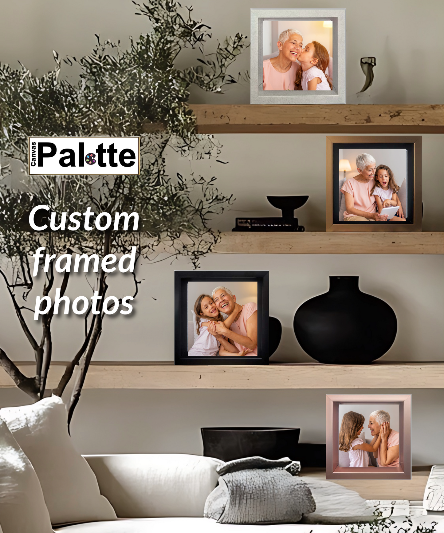 Canvas Print- Customized Square Framed photos