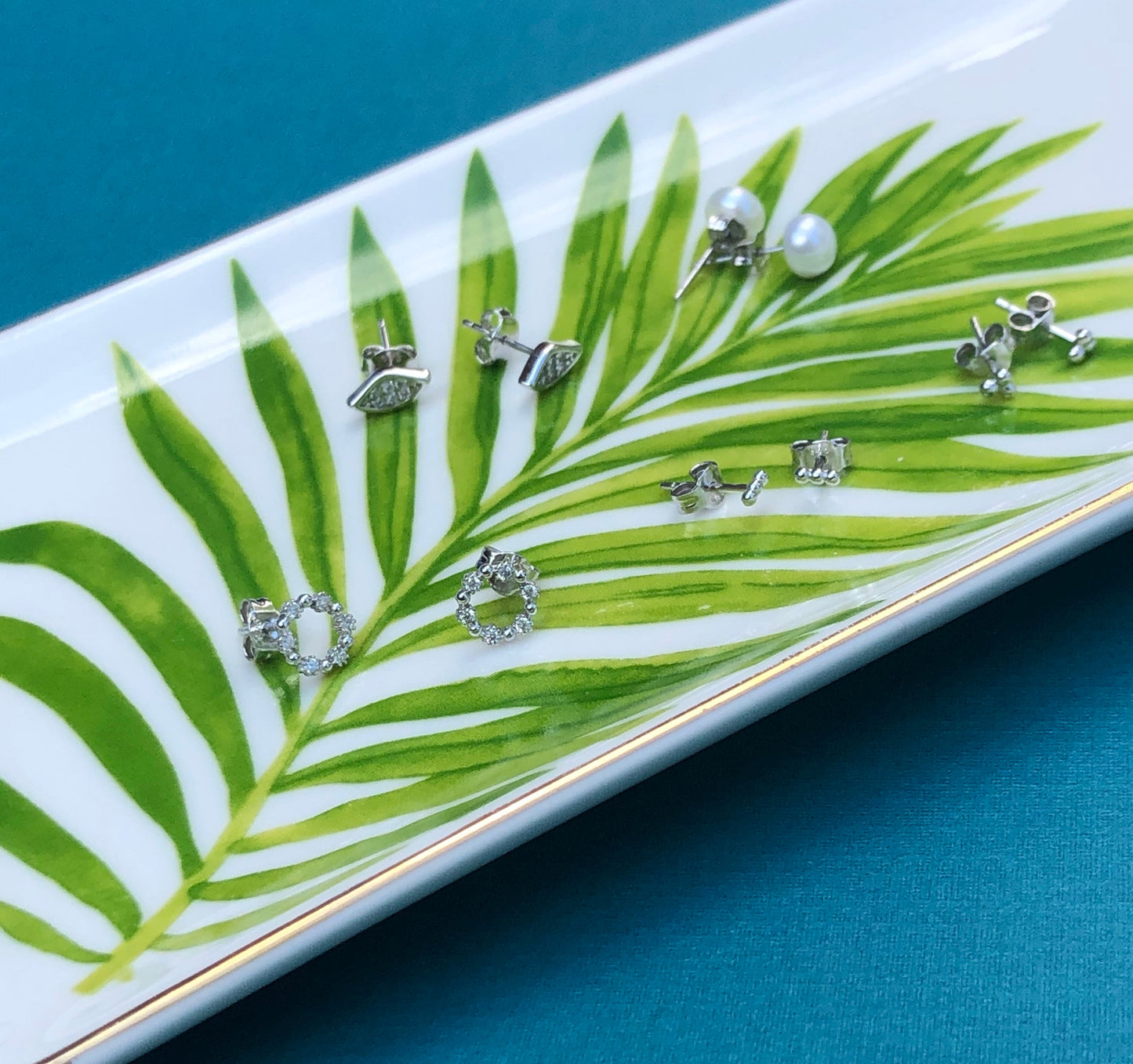 Silver Circlet Stud Earrings