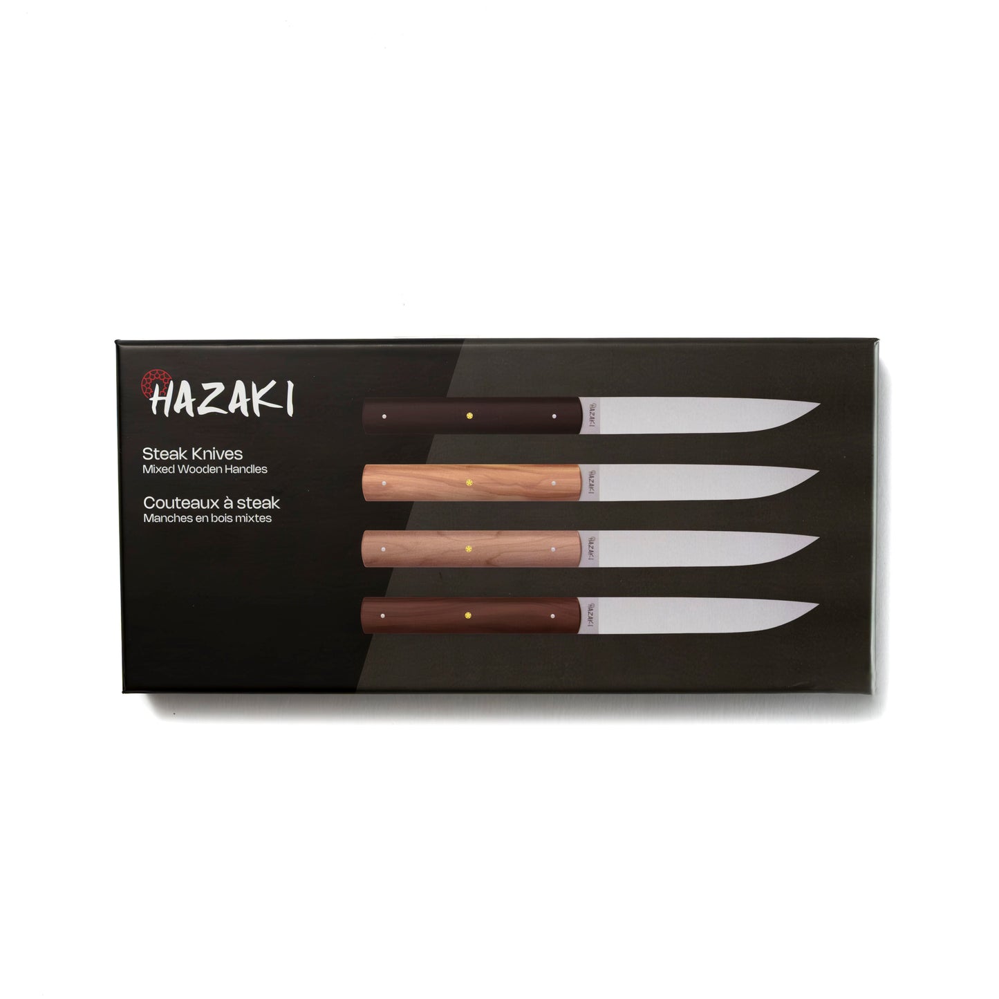 Hazaki Steak Knives 4 pc Kit - Mixed Wood