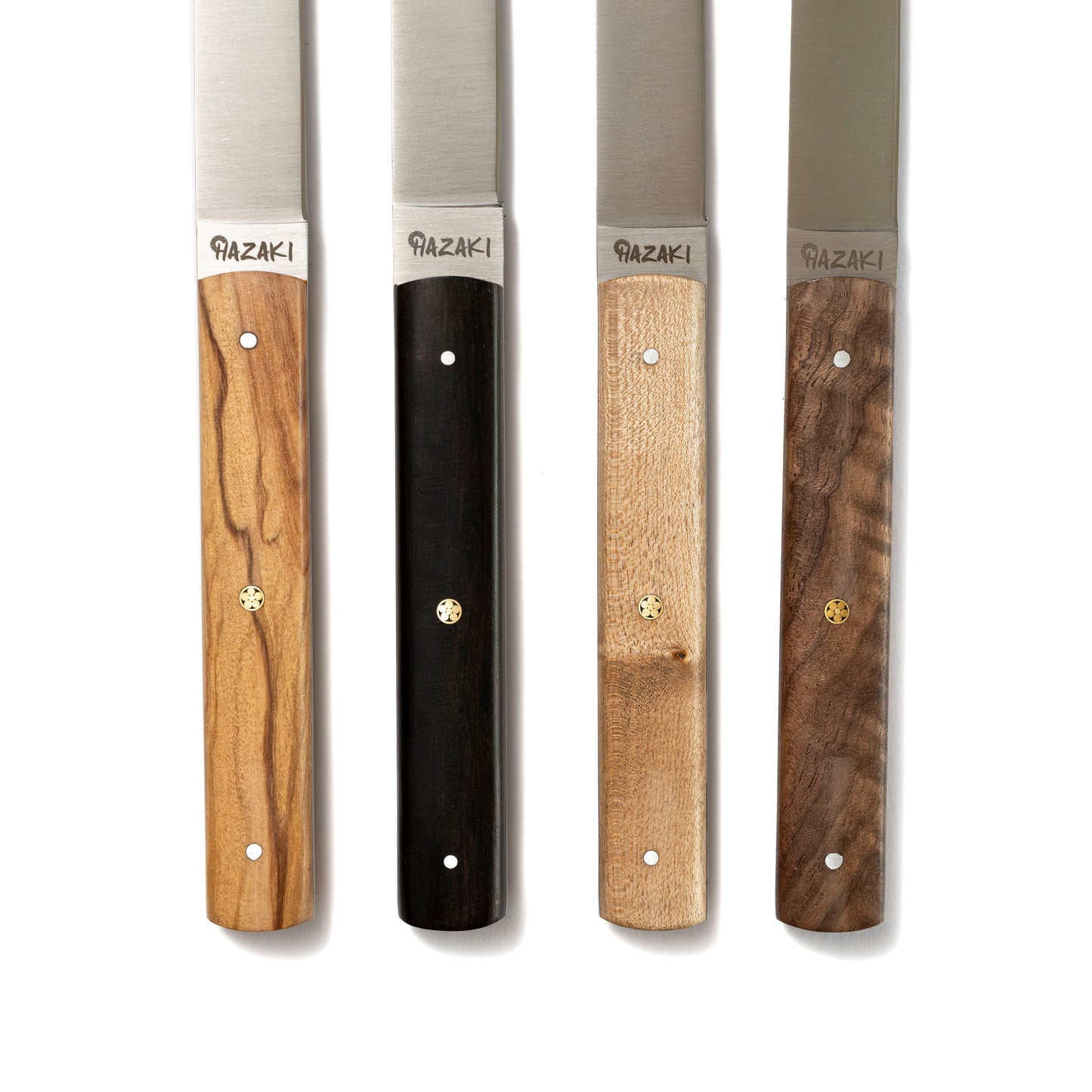 Hazaki Steak Knives 4 pc Kit - Mixed Wood