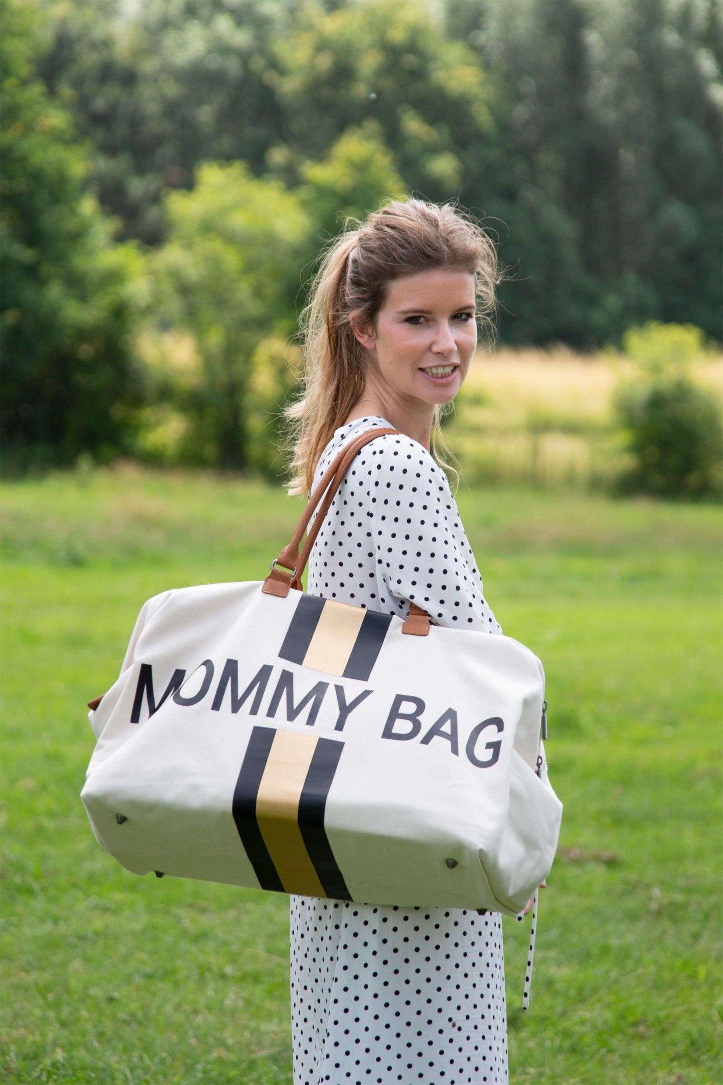 Chic Stripes Canvas Mommy Bag