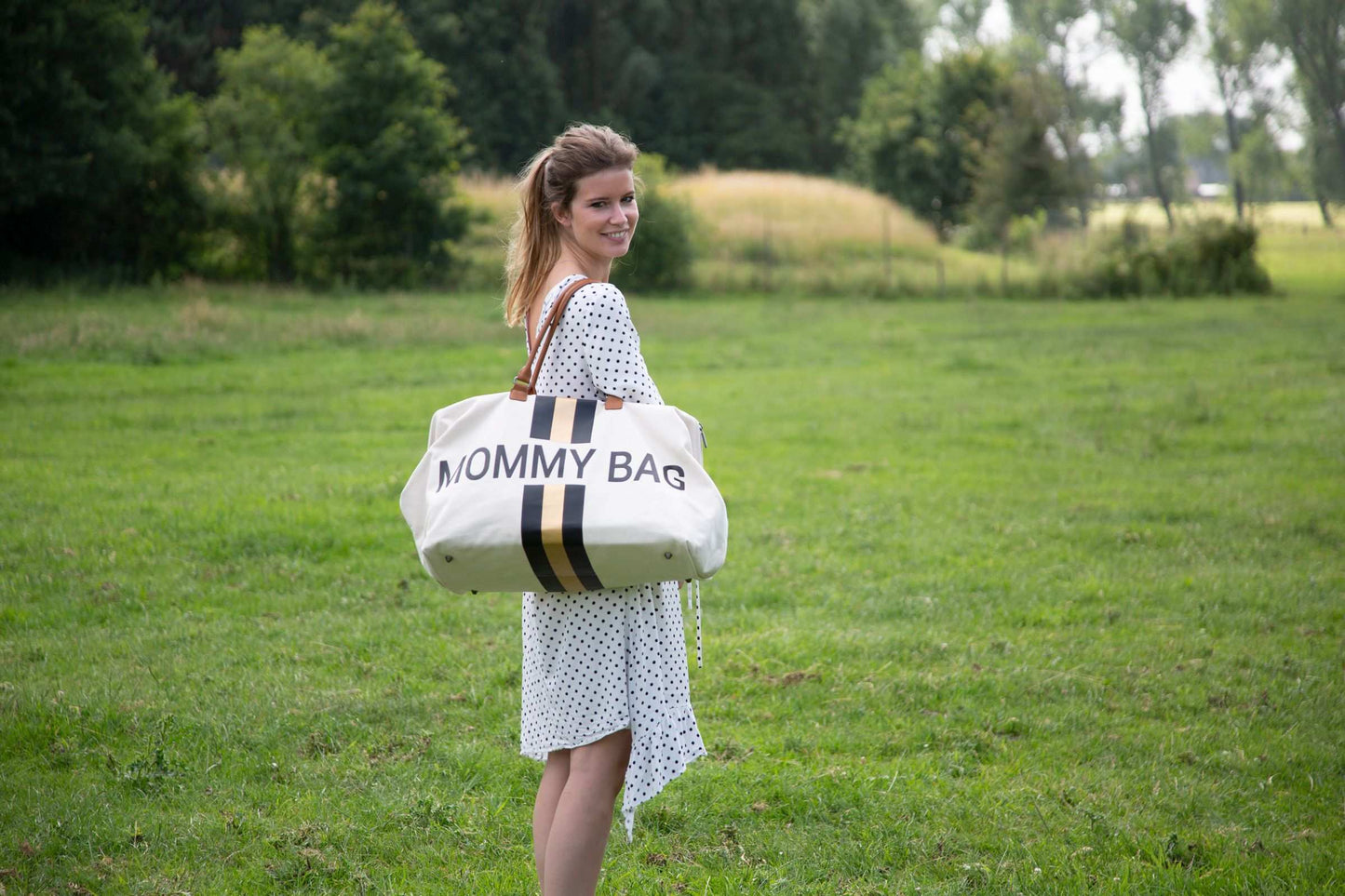 Chic Stripes Canvas Mommy Bag