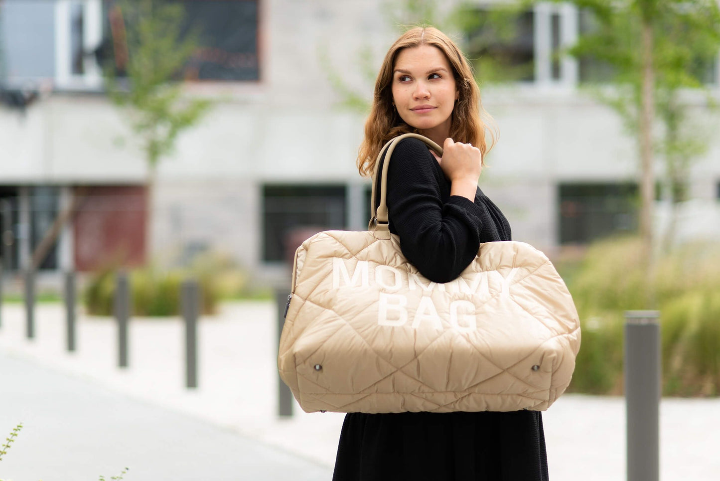 Cloud Comfort Puffer Mommy Bag - Beige