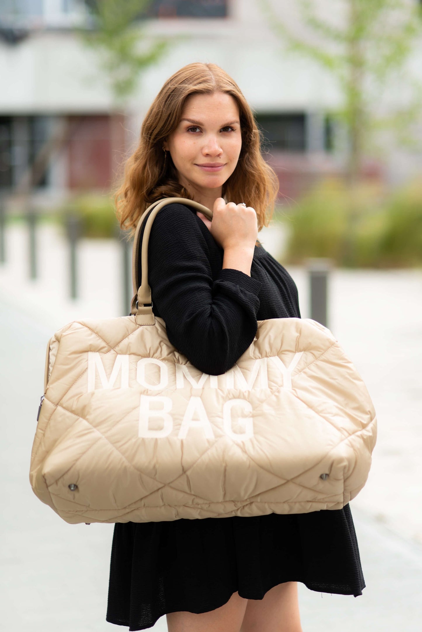 Cloud Comfort Puffer Mommy Bag - Beige