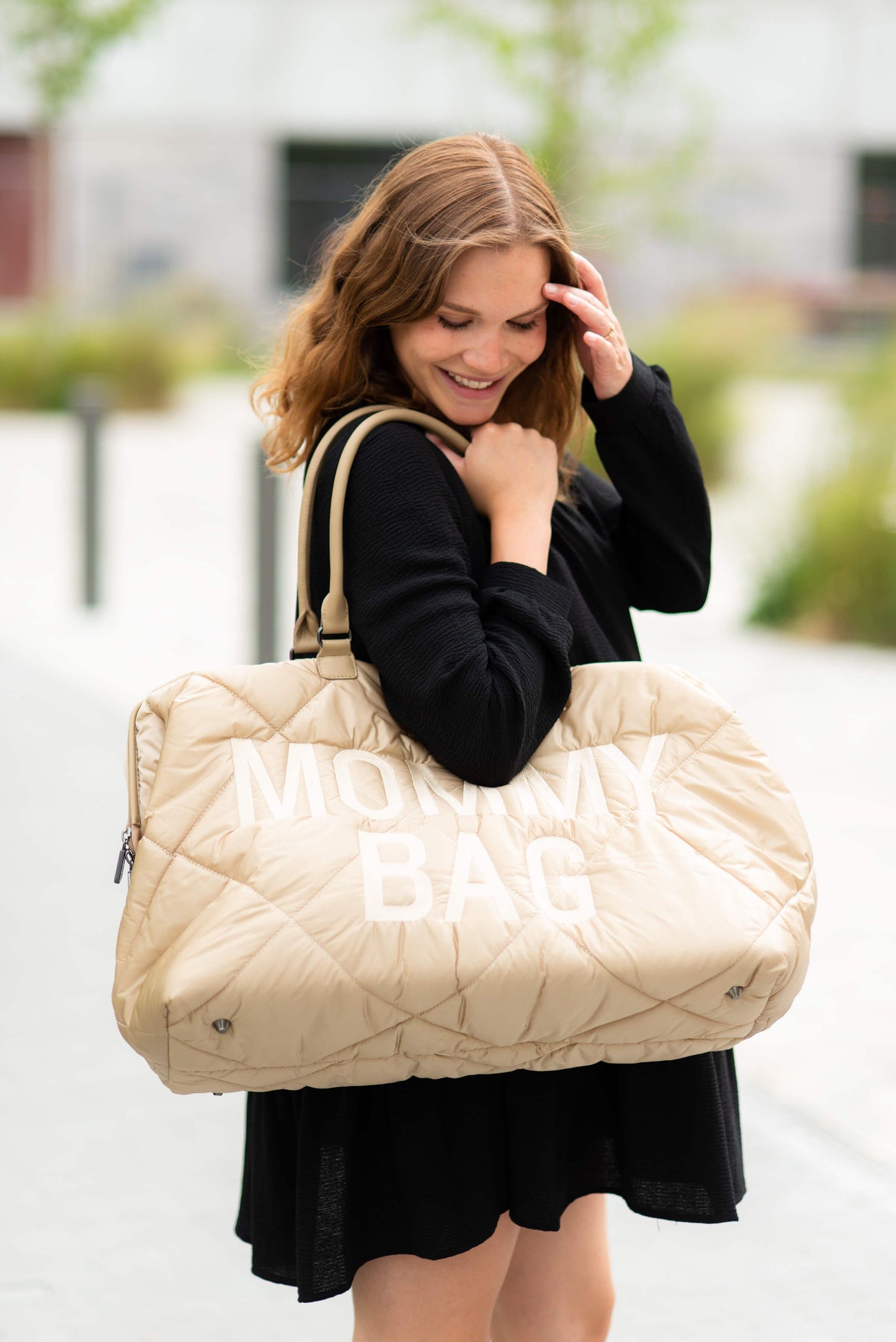 Cloud Comfort Puffer Mommy Bag - Beige