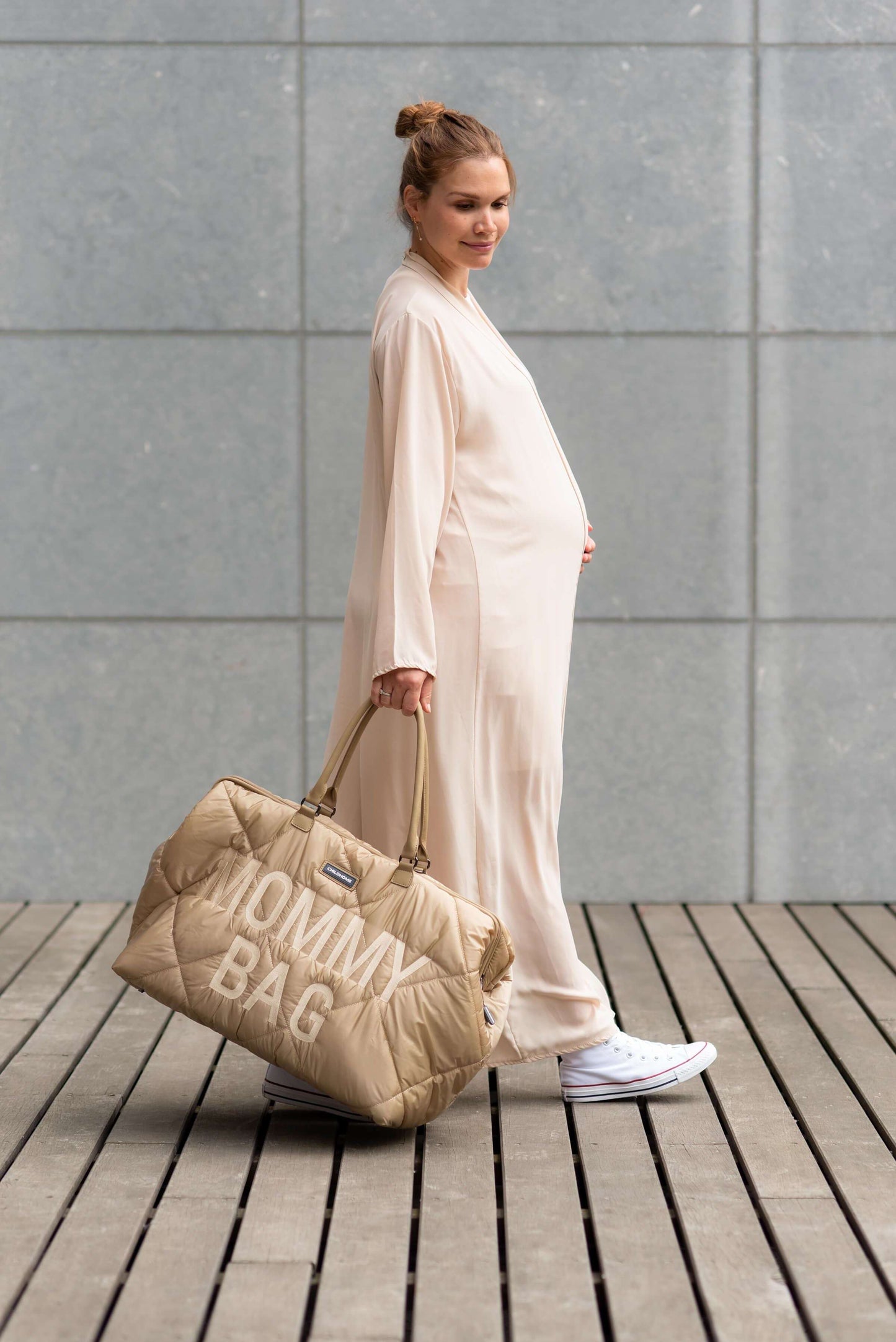 Cloud Comfort Puffer Mommy Bag - Beige