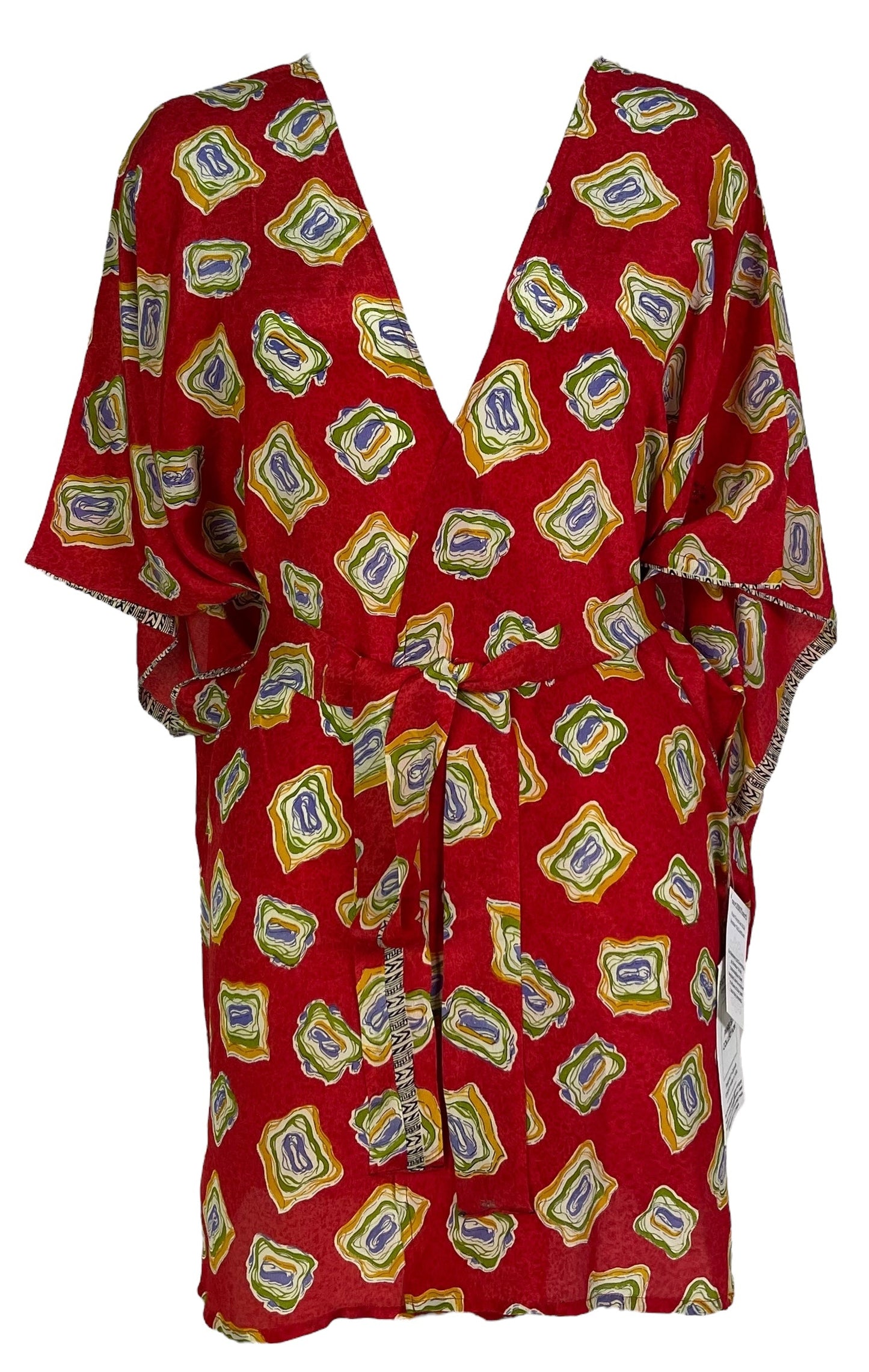 PRC6924 Avatar Pure Silk Kimono-Sleeved Jacket with Belt