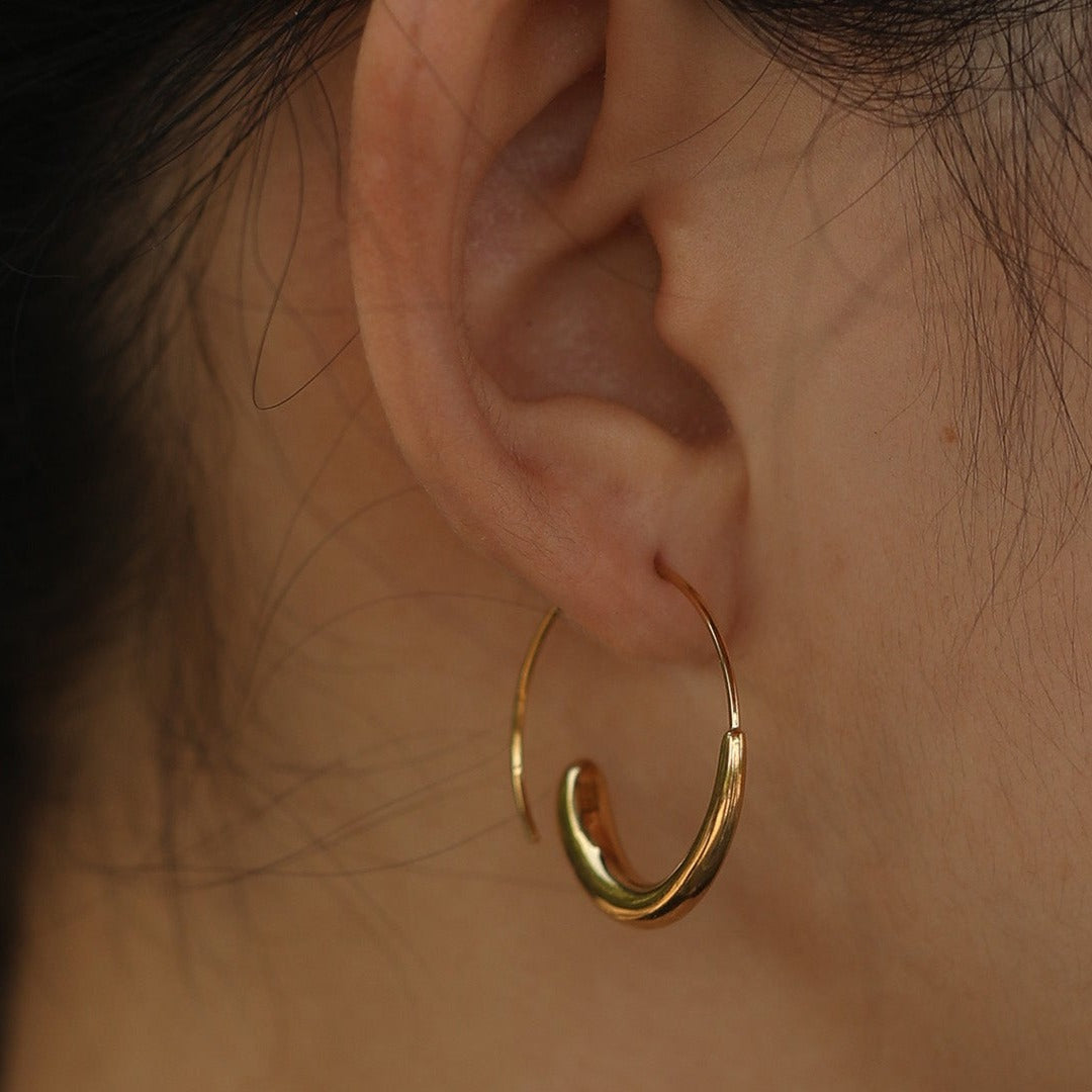NURAL Swirl Hoops Gold