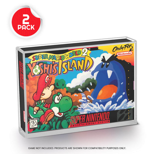 EVORETRO Acrylic Display Protector for SNES Games and N64 Game Box - Pack of 2