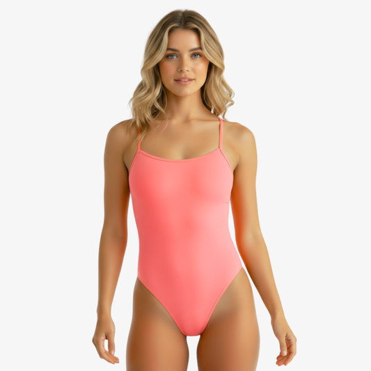 Coral Tie-Back Women’s Training Swimsuit by Norca