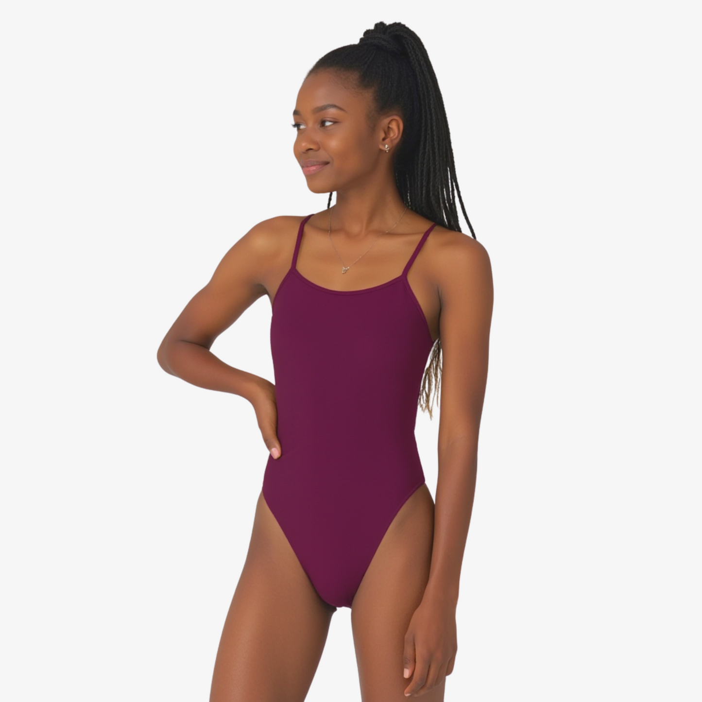 Merlot Tie-Back One-Piece Training Swimsuit by Norca