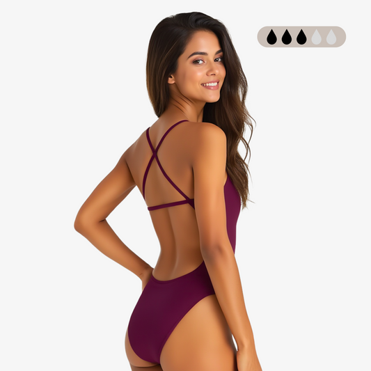 SecureFlo Merlot X-Back Period Training Swimsuit by Norca