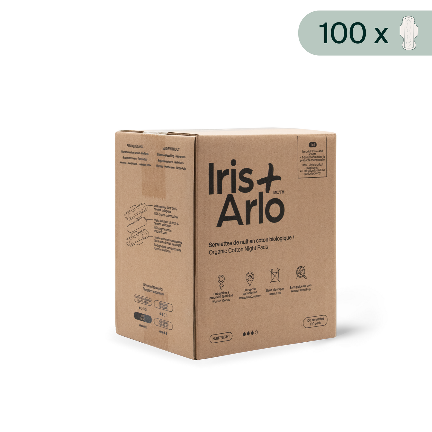 100% Organic Cotton Super Pads