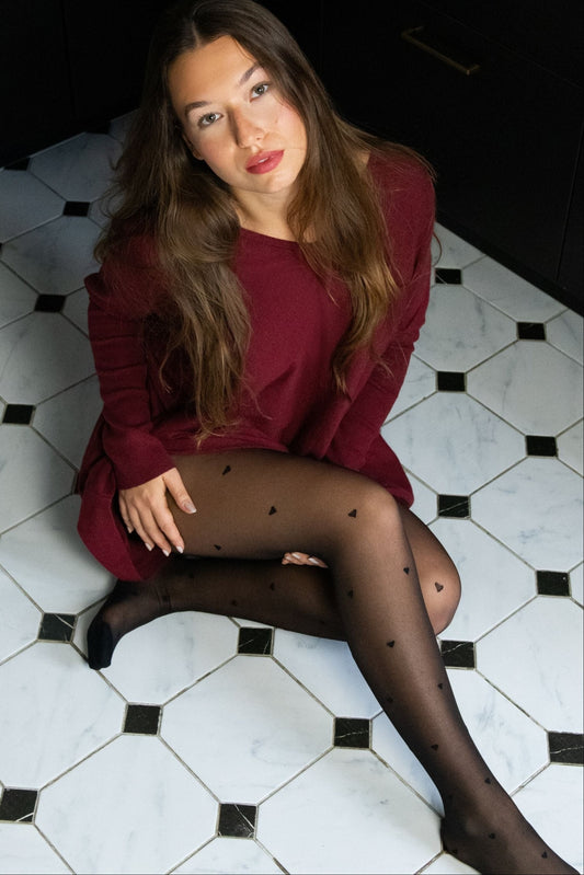Tights Hearts Stockings + Mesh Laundry Bag