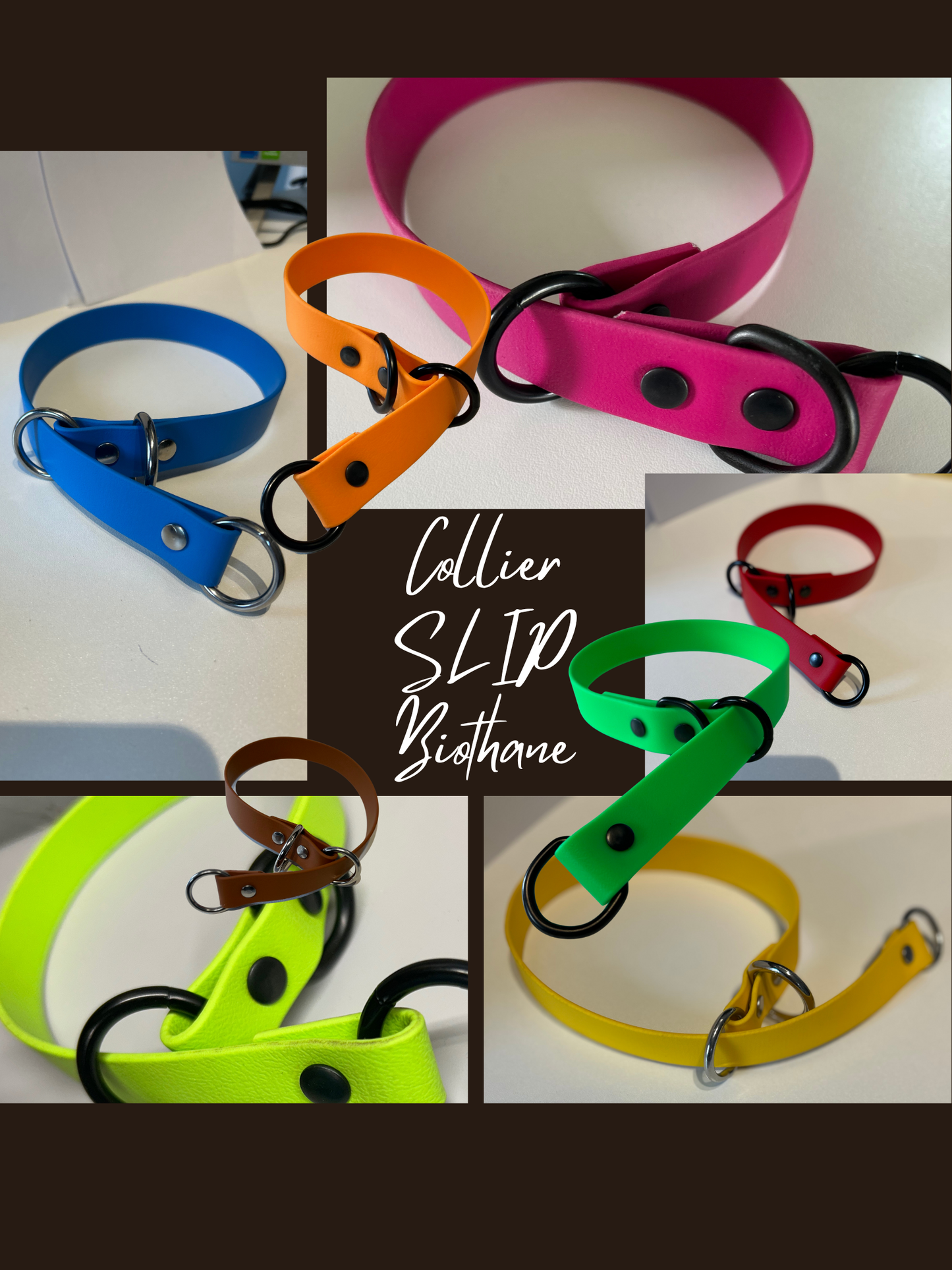 Collier Slip en Biothane pour chien - Fait Main au Québec