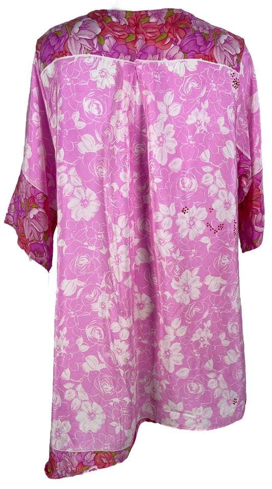 PRC6547 Avatar Pure Silk Self Pocket Tunic Dress