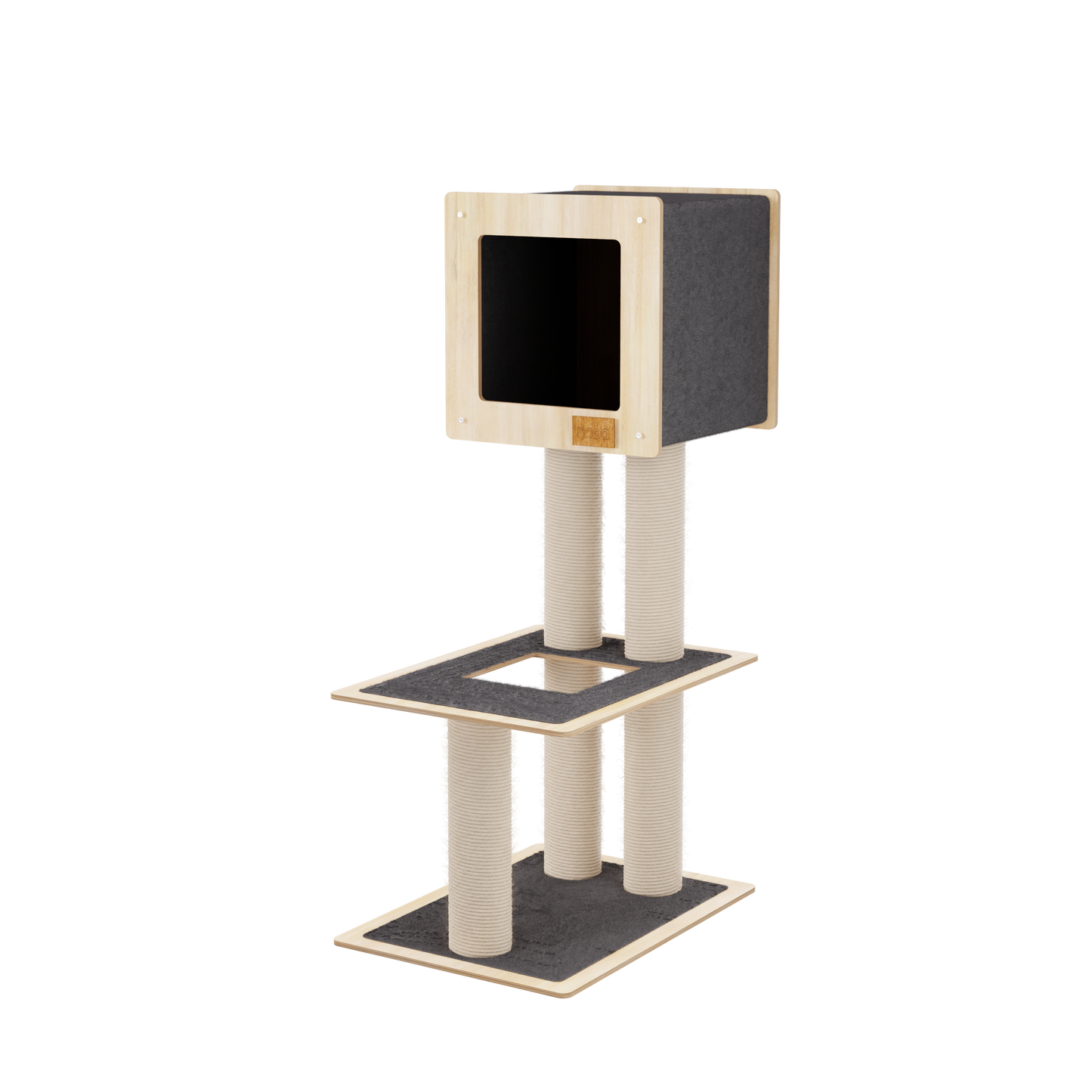 Hut Hideout - 2-Level Deluxe Cat Tree